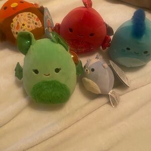 5 NEW Green Plush ToyS